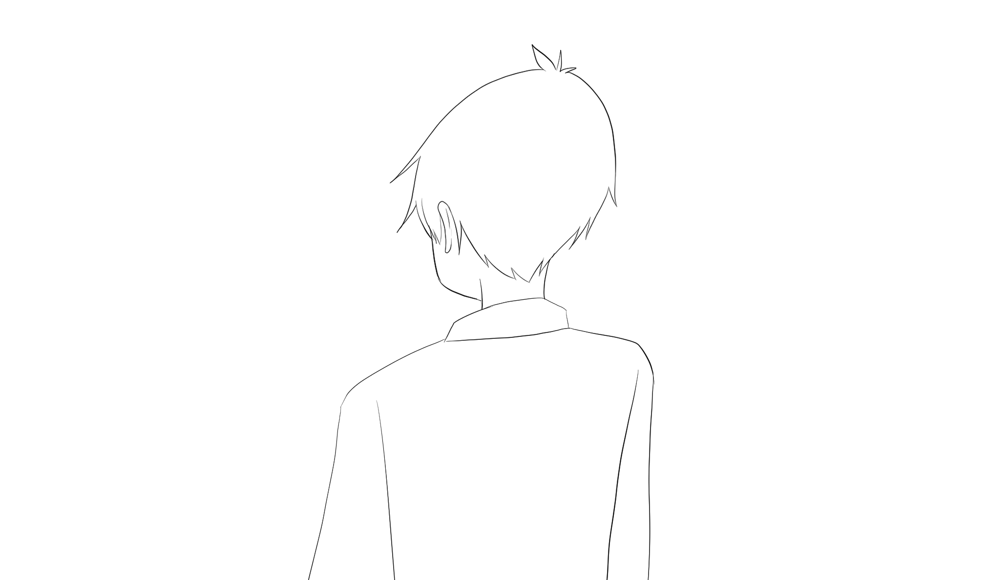 Turn keyframe 1: back turned